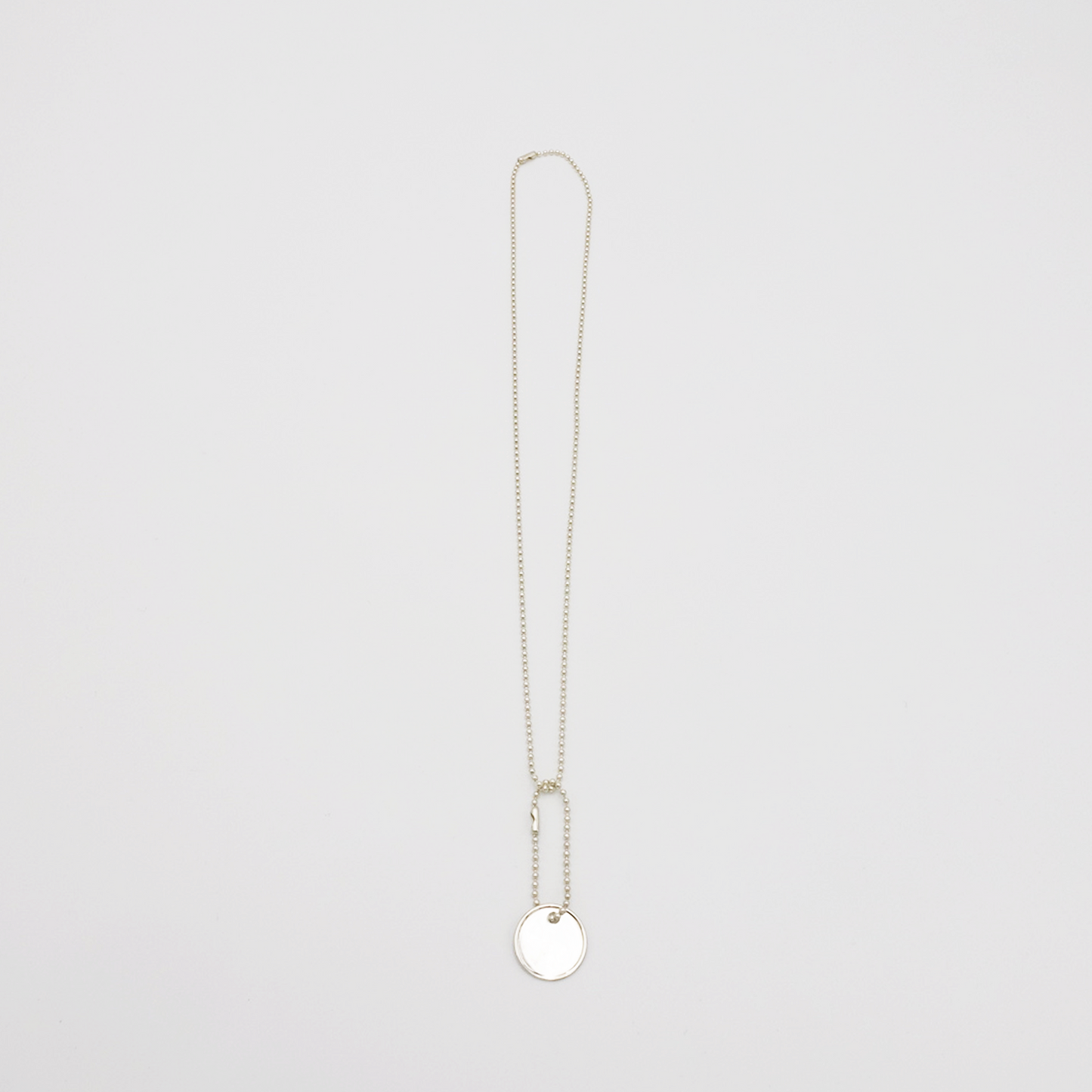 Coin-M ID Tag Ball-Chain Necklace