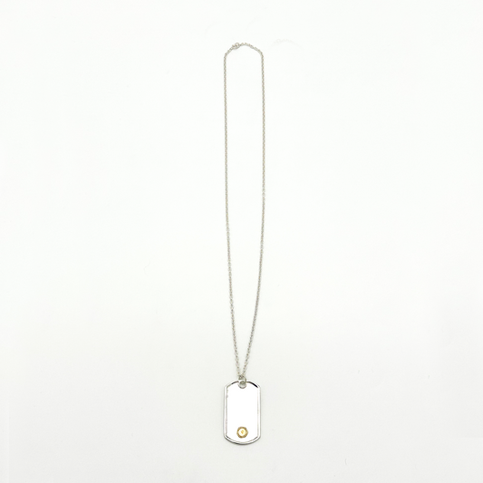 Frame-Gold Seal XM ID Tag Chain Necklace