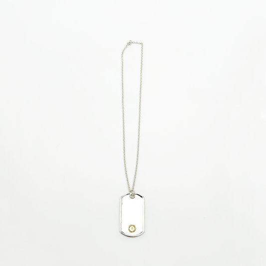 Frame-Gold Seal XM ID Tag Chain Necklace