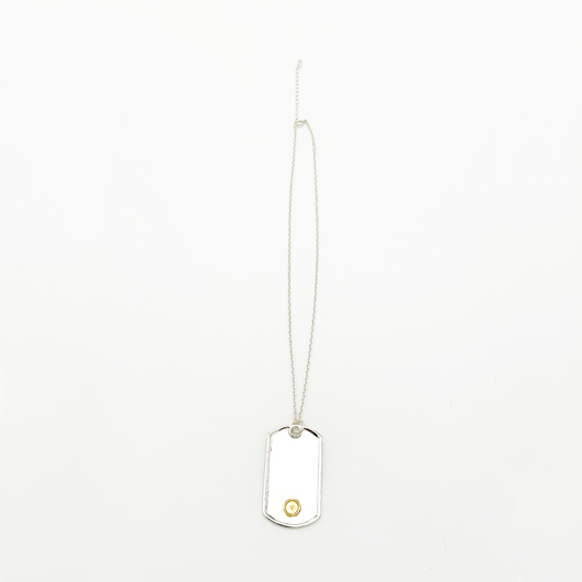 Frame- Gold Seal XM ID Tag Narrow Chain Necklace