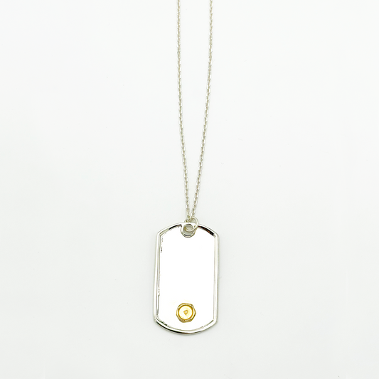 Frame- Gold Seal XM ID Tag Narrow Chain Necklace