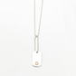 Plate-Gold Seal M ID Tag Ball-Chain Necklace