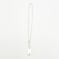 Plate-Gold Seal M ID Tag Ball-Chain Necklace