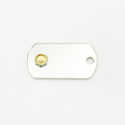 Plate Gold Seal - M ID Tag