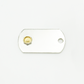 Plate-Gold Seal M ID Tag Ball-Chain Necklace