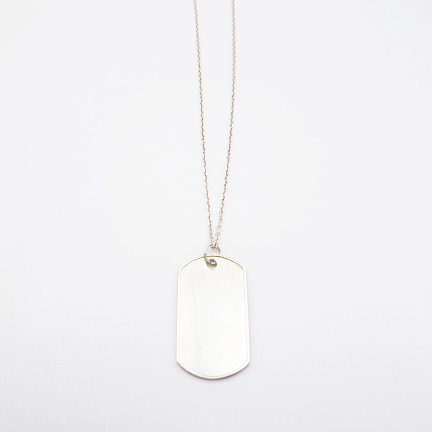 Frame-XM ID Tag Narrow Chain Necklace