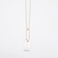 Square-M ID Tag Ball-Chain Necklace