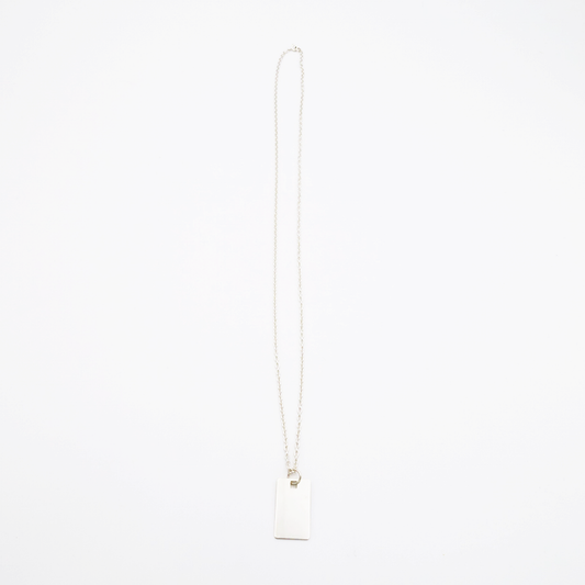Square-M ID Tag Chain Necklace