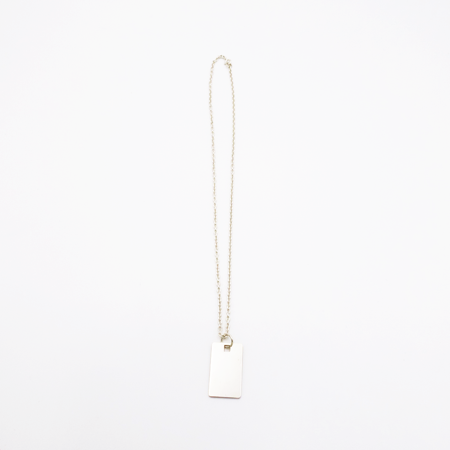 Square-M ID Tag Chain Necklace