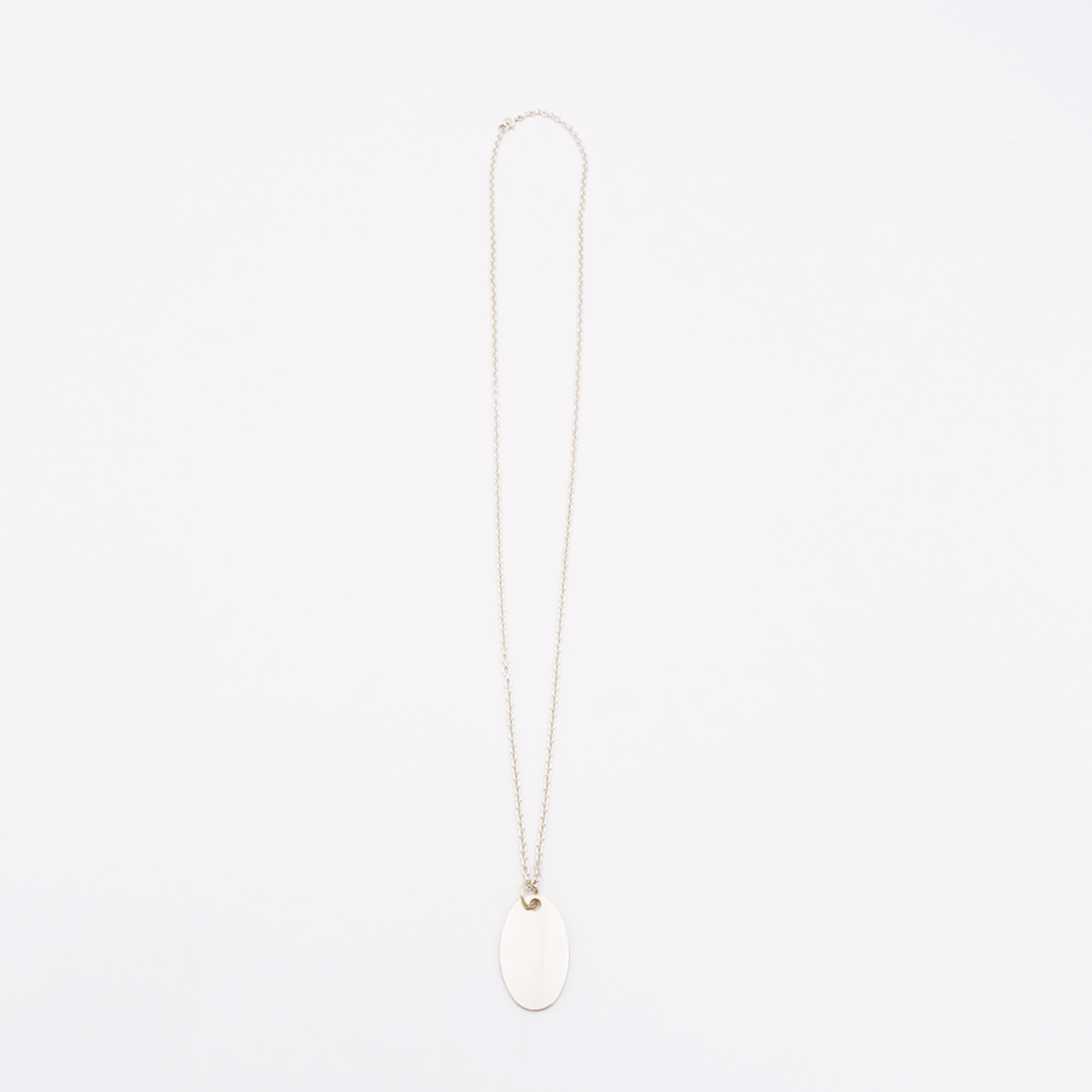 Oval-M ID Tag Chain Necklace